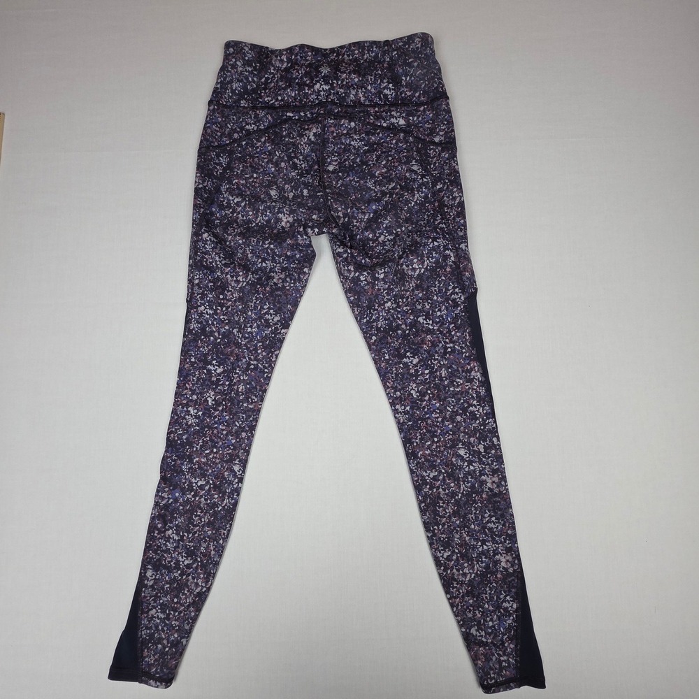 Athleta Rainier Printed Mesh Size S Purple Women High Rise Pocket Leggings - Picture 8 of 10